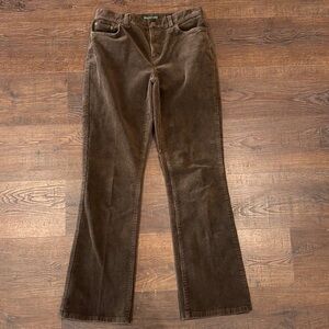 Lauren Ralph Lauren Brown Corduroy Women bootcut Jeans size 4
